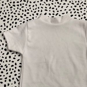 Plain white crop top in perfect condition